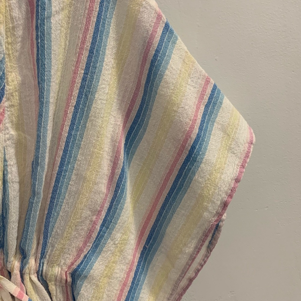 Jessica Simpson Blue and Pink Tie Front Swim Coverup - Picture 11 of 13